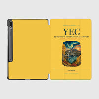 Thumbnail for Edmonton International Airport (YEG) design on yellow samsung tablet tablet case