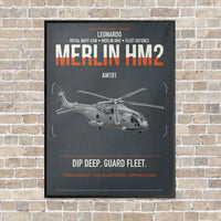 Thumbnail for Leonardo AW101 Merlin HM2 vertical canvas print - framed - gray background