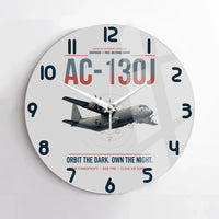 Thumbnail for AC-130J Ghostrider design on light gray no frame wall clock