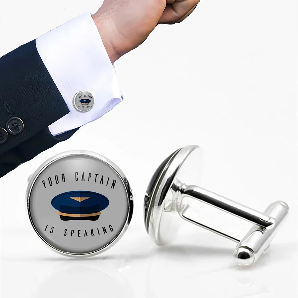 Your Captain Is Speaking Cuff Links - view 7