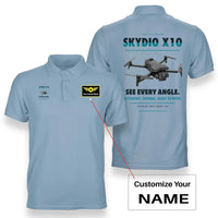 Thumbnail for Skydio X10 design on light blue polo with custom name badge