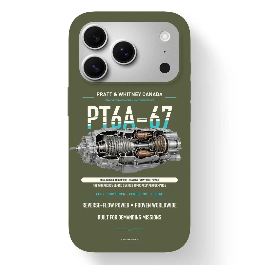 PT6A-67 Case design on green army iphone case