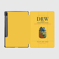 Thumbnail for Darwin International Airport (DRW) design on yellow samsung tablet tablet case