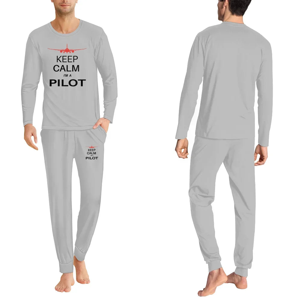 Pilot (777 Silhouette) men pajamas - Light Gray