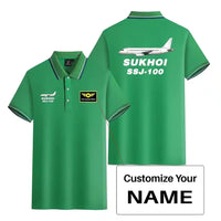 Thumbnail for Customisable Sukhoi Superjet 100 Polo Shirt - view 7