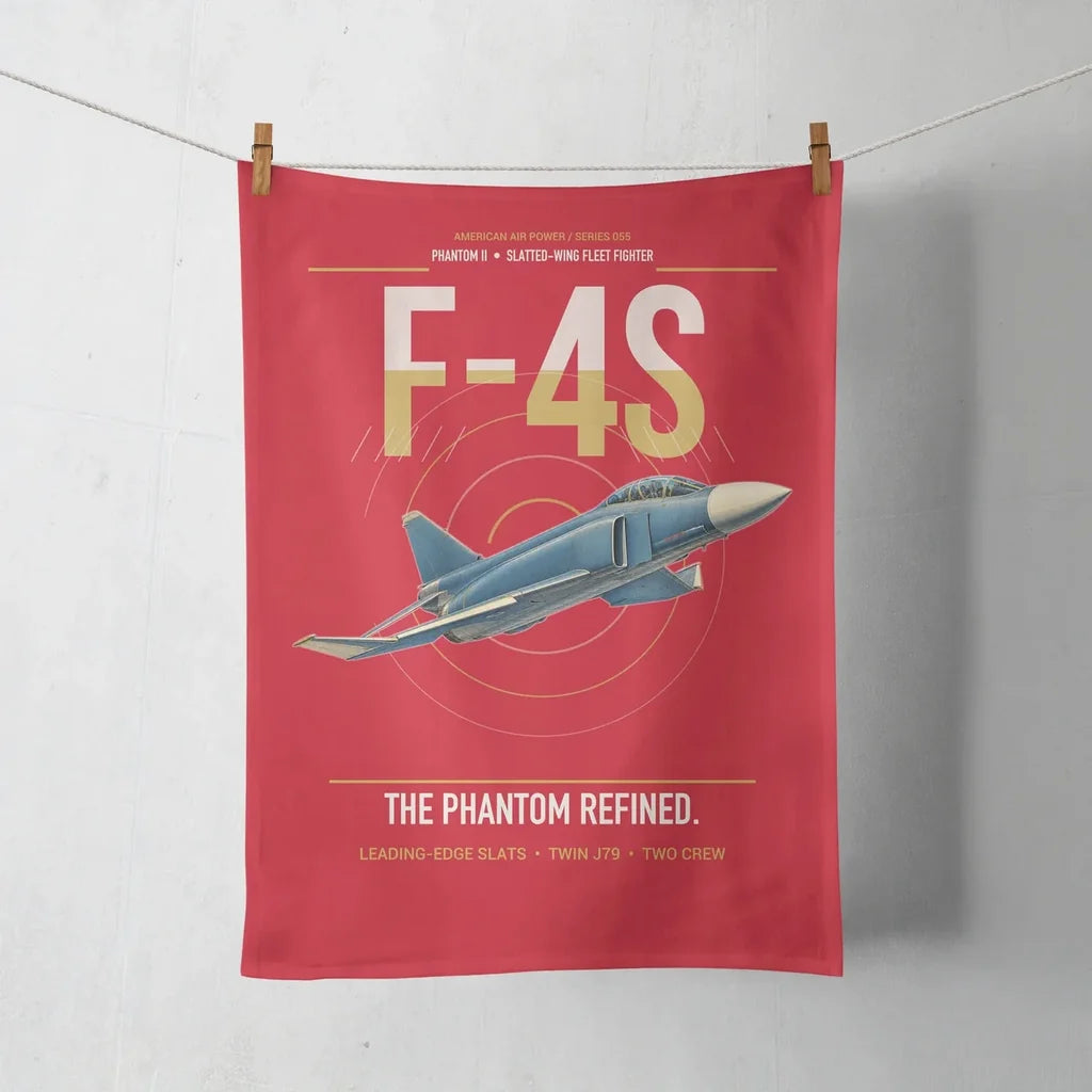 F-4S Phantom II design on red towel