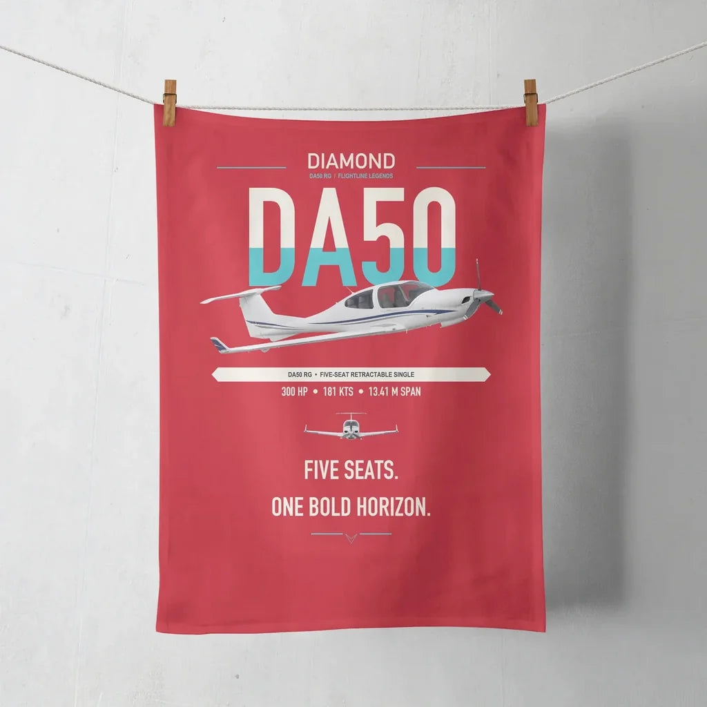 Diamond DA50 RG design on red towel