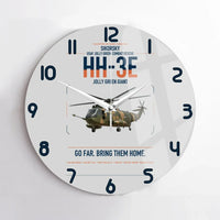 Thumbnail for Sikorsky HH-3E Jolly Green Giant design on light gray no frame wall clock