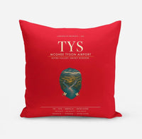 Thumbnail for McGhee Tyson Airport Knoxville (TYS) design on red pillow
