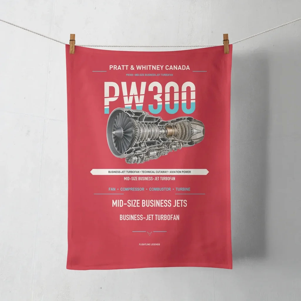 PW300 design on red towel
