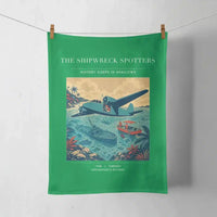 Thumbnail for VINTAGE G4369 - The Shipwreck Spotters - Designed Towels design on green