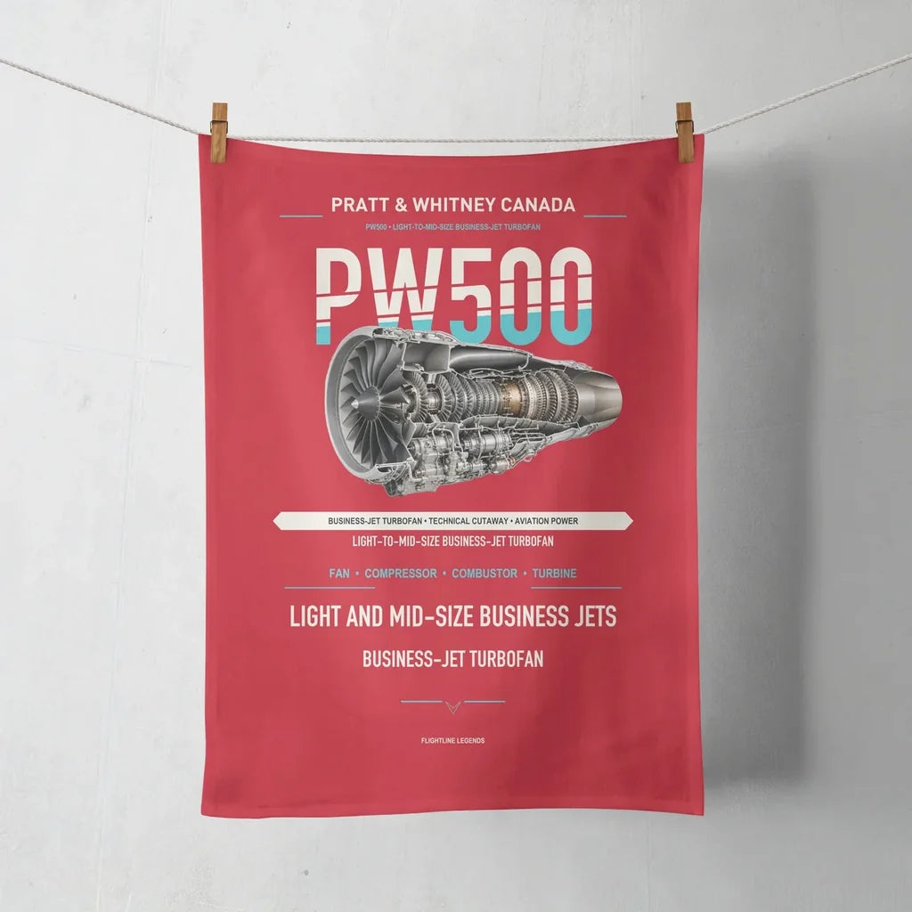 PW500 design on red towel
