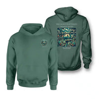 Thumbnail for VINTAGE G4407 - The Lagoon Night Fishing - Double-Side Hoodie design on green double side