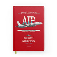 Thumbnail for British Aerospace ATP design on red notebook
