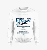 Thumbnail for Embraer E195-E2 design on white sweatshirt