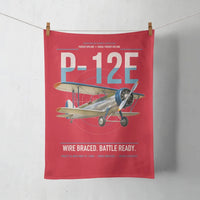 Thumbnail for Boeing P-12E design on red towel