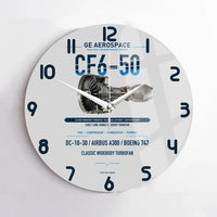 Thumbnail for CF6-50 design on light gray no frame wall clock