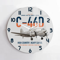Thumbnail for C-46D Commando design on light gray no frame wall clock