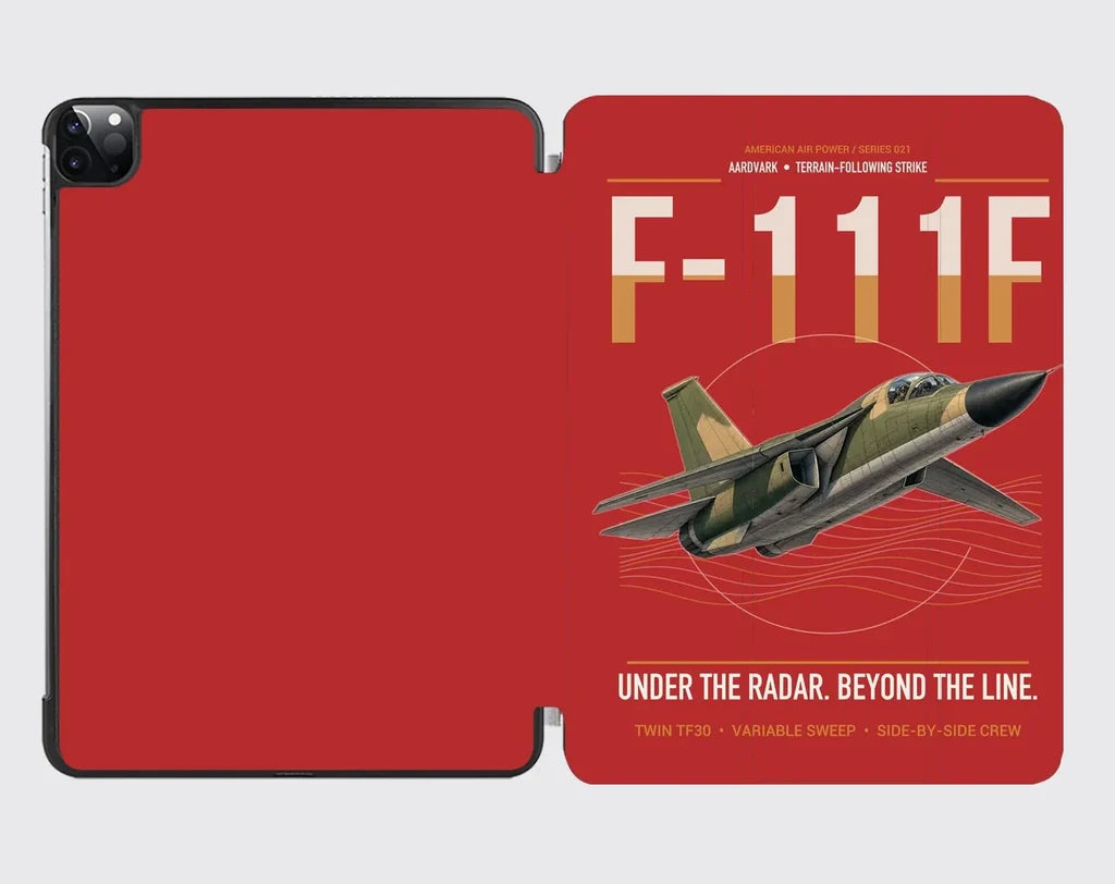 F-111F Aardvark design on red ipad tablet case
