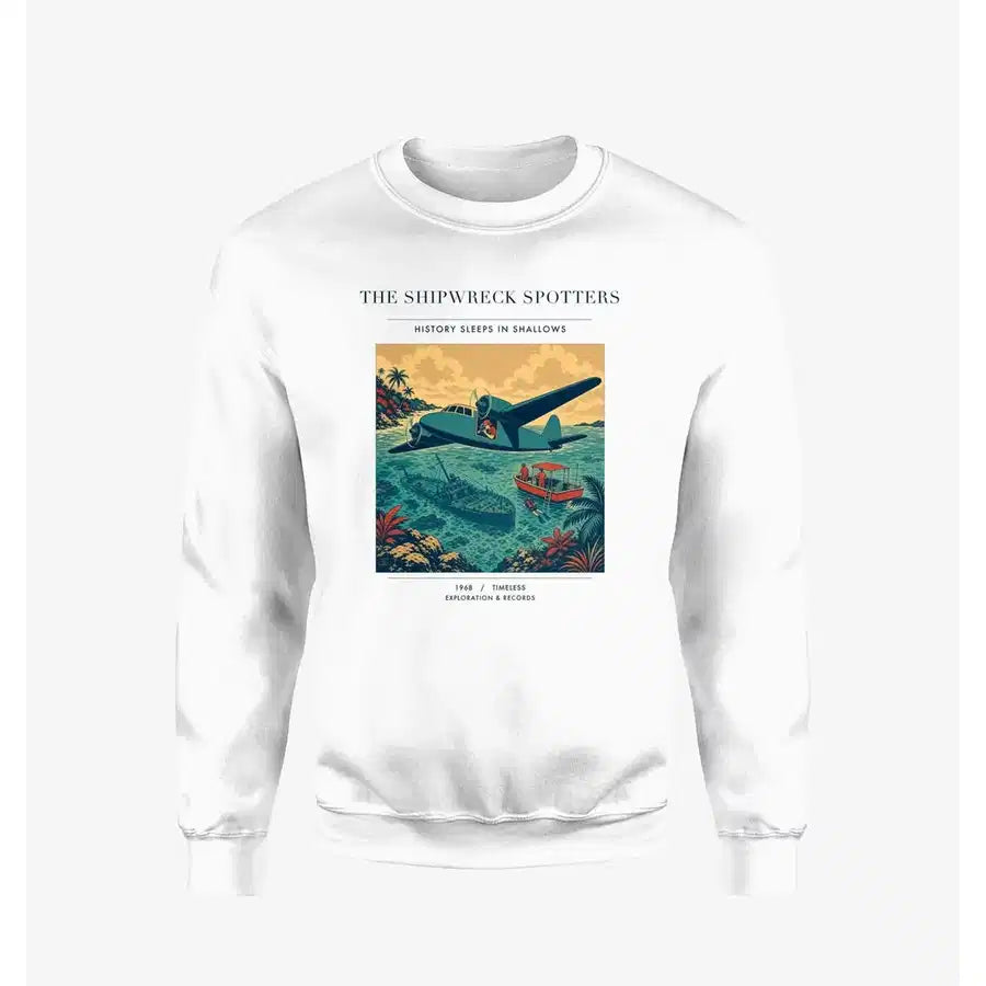 VINTAGE G4369 - The Shipwreck Spotters - Designed Sweatshirts design on white