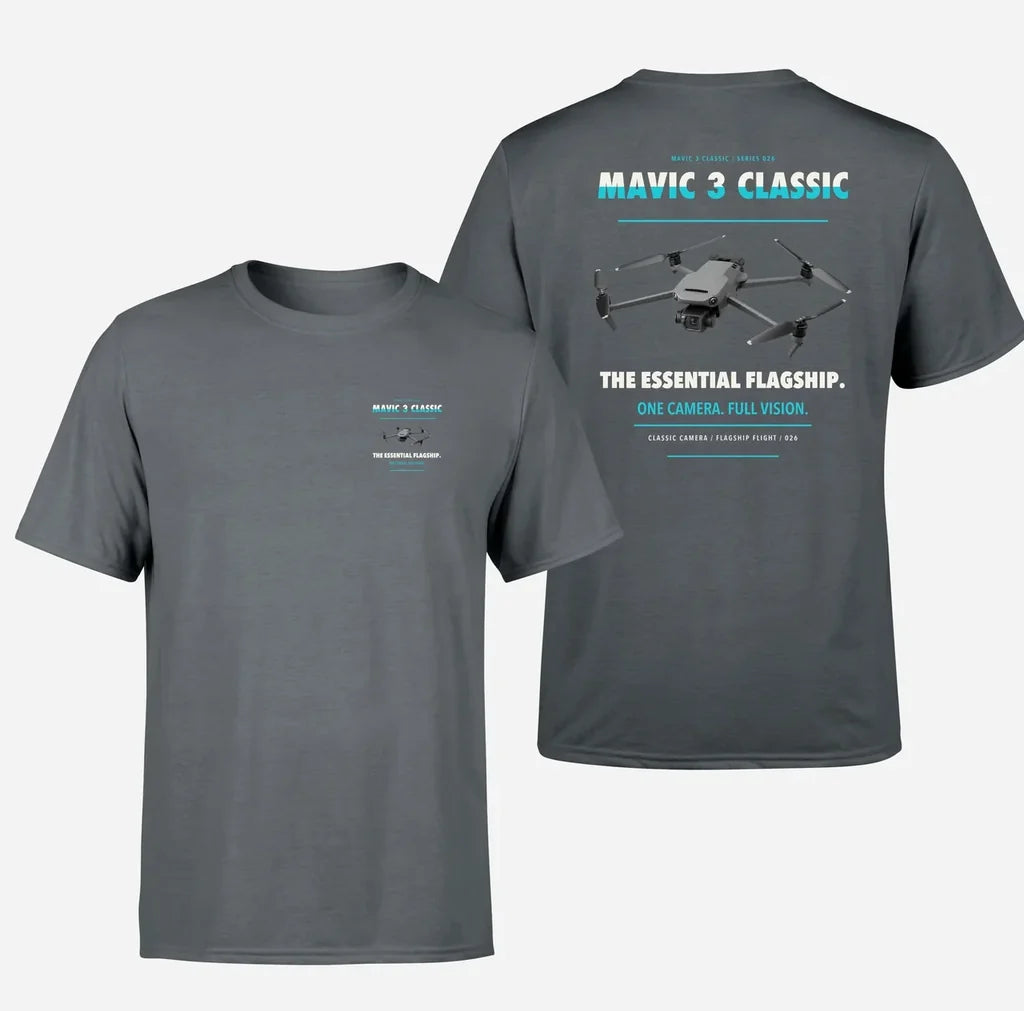 DJI Mavic 3 Classic design on gray t shirt