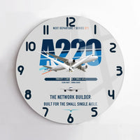 Thumbnail for Airbus A220-300 design on light gray no frame wall clock