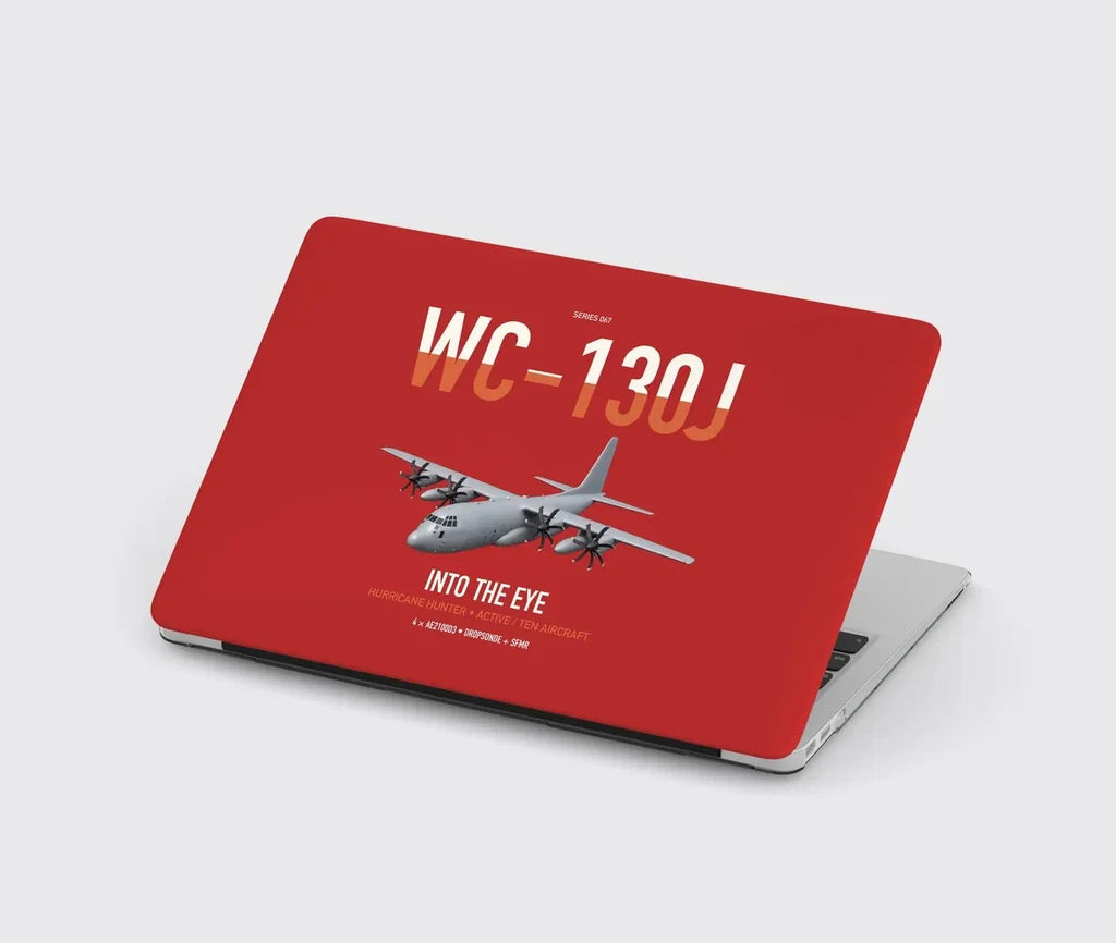 WC-130J Hurricane Hunter design on red MacBook case