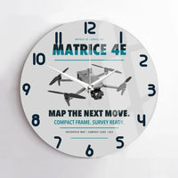 Thumbnail for DJI Matrice 4E design on light gray no frame wall clock