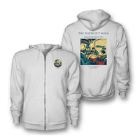 Thumbnail for VINTAGE G4359 - The Whiteout Hold - Premium Zipped Hoodie design on white