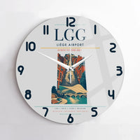 Thumbnail for Liège Airport (LGG) design on light gray no frame wall clock