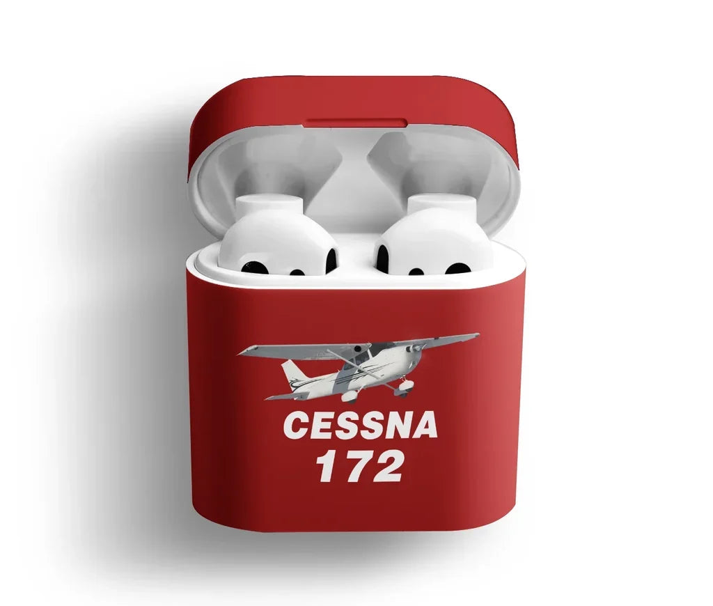The Cessna 172 AirPods plastic case - Red