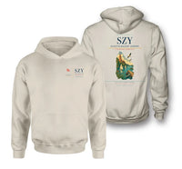 Thumbnail for Olsztyn-Mazury Airport (SZY) design on khaki double-side hoodie