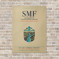 Thumbnail for Sacramento International Airport SMF vertical canvas print - no frame - beige background