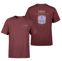 Thumbnail for Robert Gabriel Mugabe International Airport (HRE) design printed on dark red double-side t-shirt