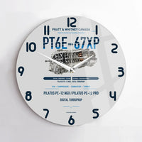 Thumbnail for PT6E-67XP design on light gray no frame wall clock