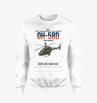 Thumbnail for Bell OH-58D Kiowa Warrior design on white sweatshirt