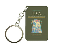 Thumbnail for Lhasa Gonggar International Airport LXA Key Chain design on green army key chain
