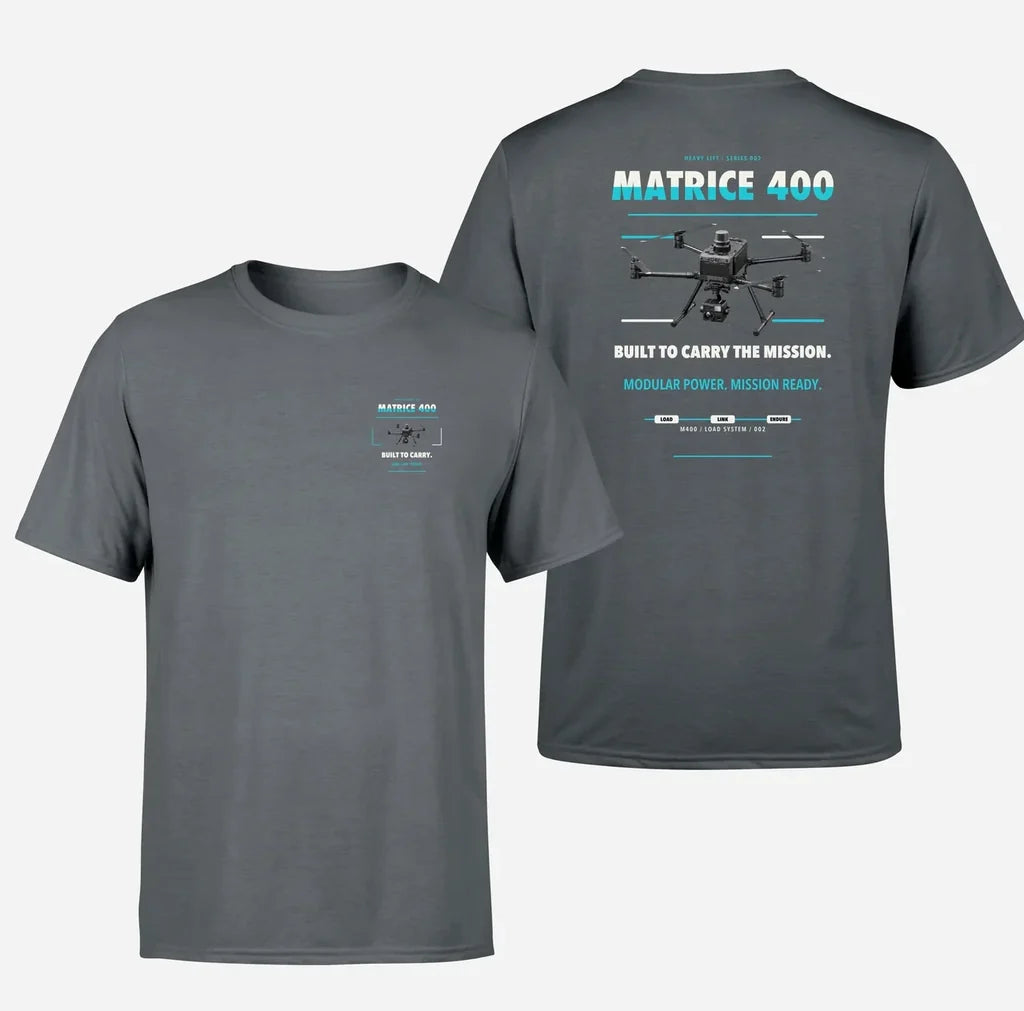 DJI Matrice 400 design on gray t shirt