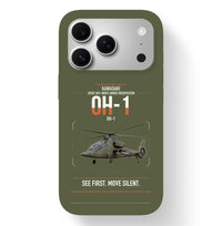 Thumbnail for Kawasaki OH-1 design on green army magsafe iphone case, for iPhone 17 Pro