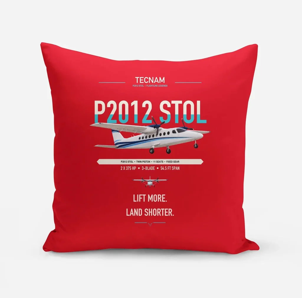 Tecnam P2012 STOL design on red pillow