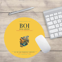Thumbnail for Boise Airport (BOI) design on yellow round mouse pad