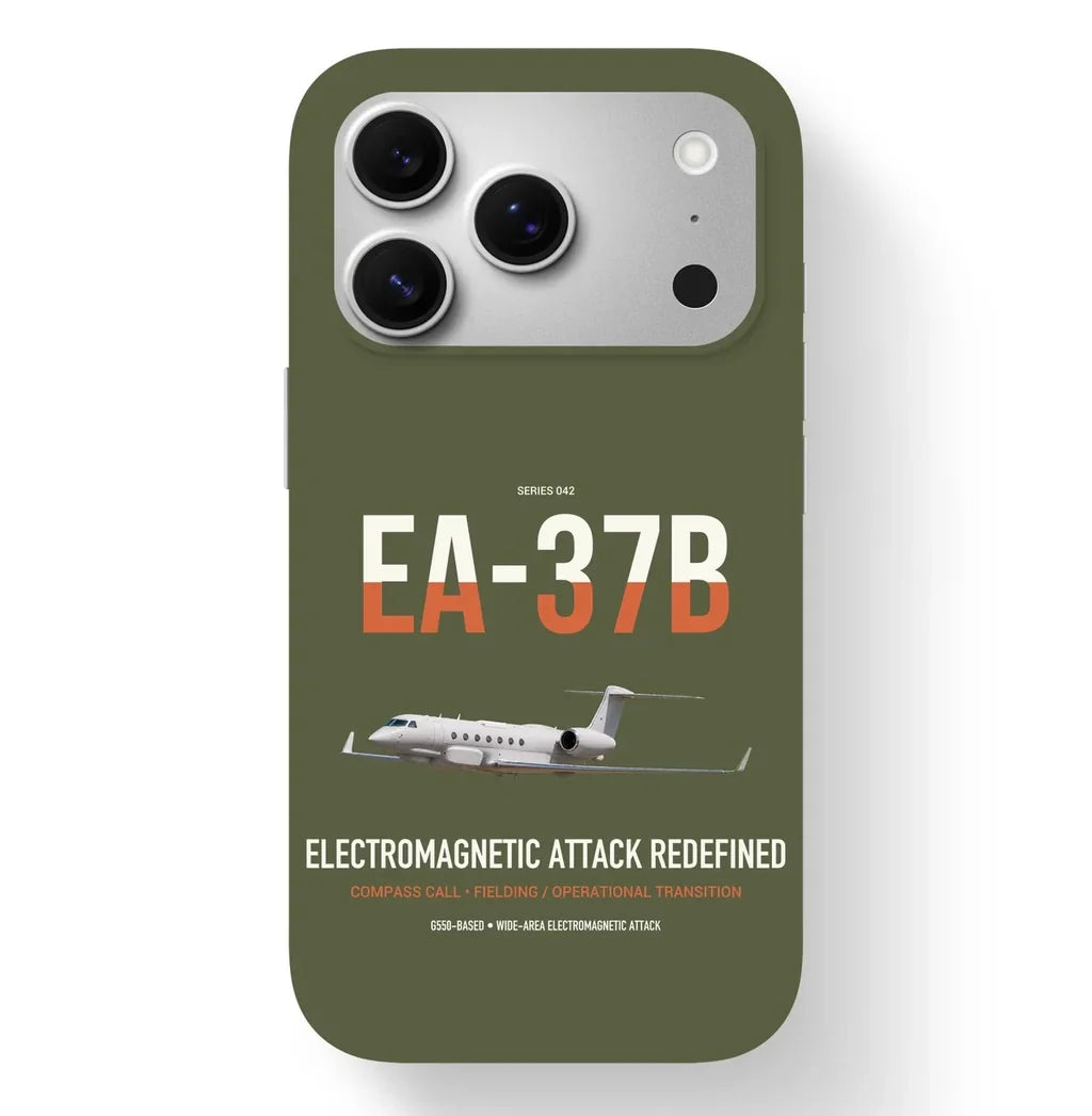 EA-37B Compass Call design on green army magsafe iphone case, for iPhone 17 Pro