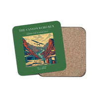 Thumbnail for The Canyon Echo Run - Designed Coasters design on green 1-piece