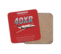Thumbnail for Bombardier Learjet 40XR design on red 1 piece coaster