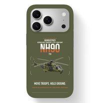 Thumbnail for NHIndustries NH90 TTH design on green army magsafe iphone case, for iPhone 17 Pro