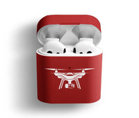 Thumbnail for Drone Silhouette AirPods plastic case - Red