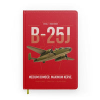 Thumbnail for B-25J Mitchell design on red notebook