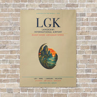 Thumbnail for Langkawi International Airport LGK vertical canvas print - no frame - beige background