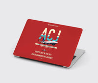 Thumbnail for Airbus ACJ TwoTwenty design on red MacBook case