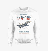 Thumbnail for F-A-18F Super Hornet design on white sweatshirt